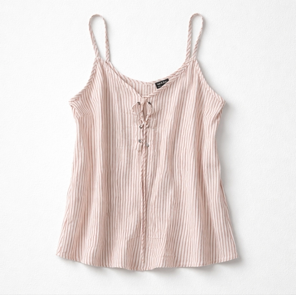 169 Torrid 1 1X Pink Striped Camisole Top